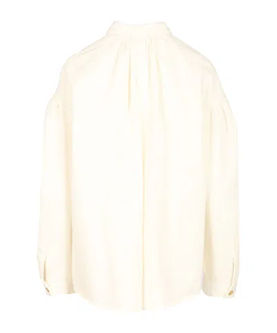Forte Forte Fluid Cotton Bull Bohemian Overshirt In Neutral