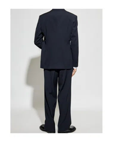 Giorgio Armani Pinstripe Suit In Blue