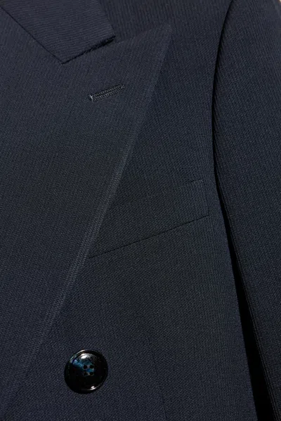 Giorgio Armani Pinstripe Suit In Blue