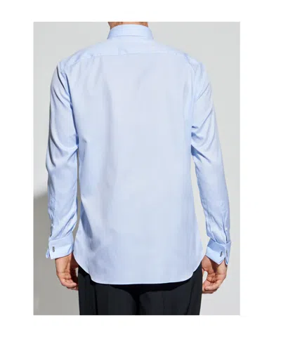 Brioni Long Sleeve Shirt In Blue