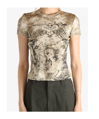 Jean Paul Gaultier - Women Ribbed 'le Medaillon' T-shirt