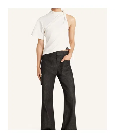 Courrèges Asymmetrical One-shoulder T-shirt In White