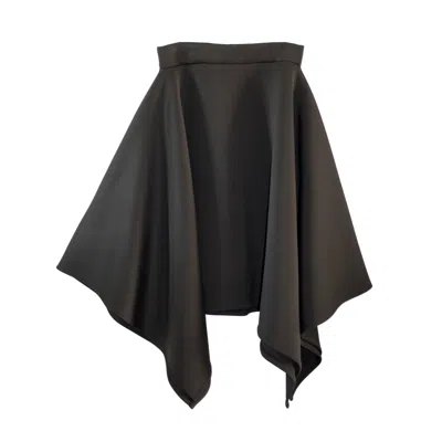 Laura Daili Women's Black Sharp Midi Skirt