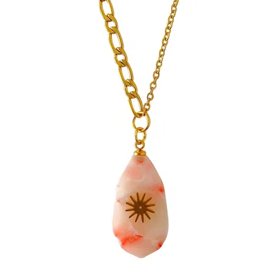 Smilla Brav Women's Gold / Yellow Moonstone Necklace Sun