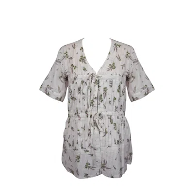 Muda Clothing Fz Llc Women's Aster Floral White Shirt