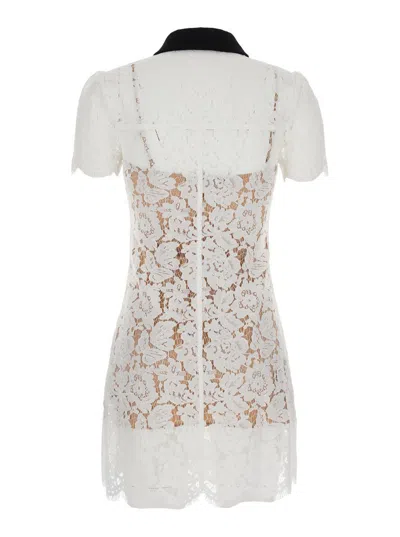 Self-portrait Delicate Lace Dress With Structured Pockets