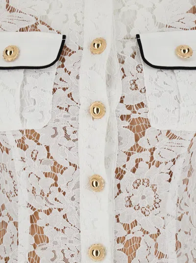 Self-portrait Delicate Lace Dress With Structured Pockets