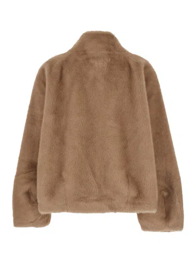 Plain Fake Mink Fur Jacket