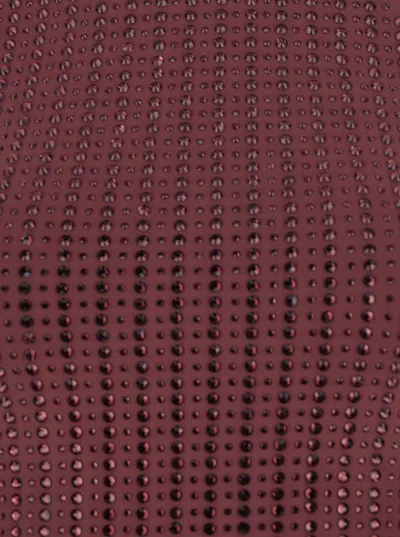 Venuja High-neck Embellished Swimsuit In Burgundy