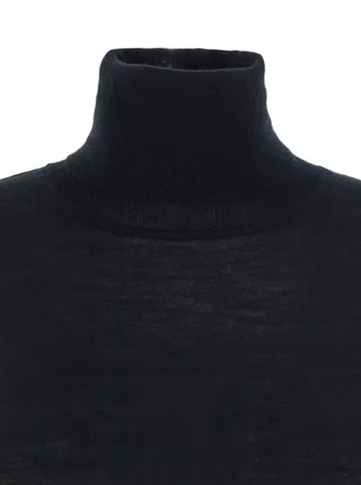 P.a.r.o.s.h High-neck Wool-silk Top In Black