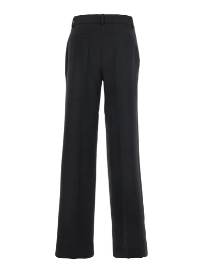 P.a.r.o.s.h Gabardine Pocket Trousers In Black