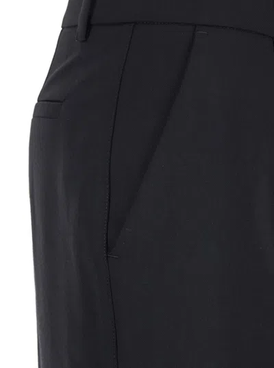 P.a.r.o.s.h Gabardine Pocket Trousers In Black