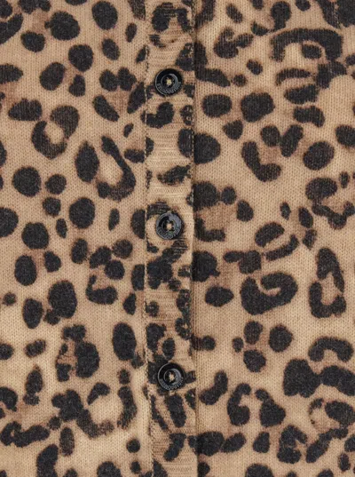 Semicouture Leopard-print Button-up Cardigan In Animal Print