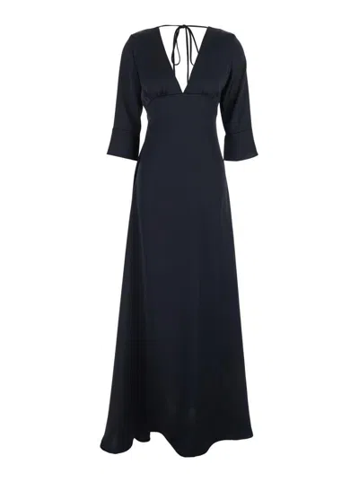 Plain Long Sleeves Maxi Dress