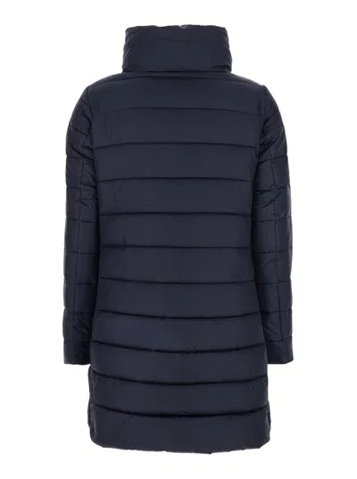Save The Duck Lydia High-neck Quilted Coat In Blue
