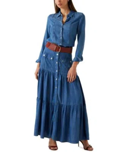 Guess Womens Classic Western Shirt Tessi Cargo Maxi Skirt