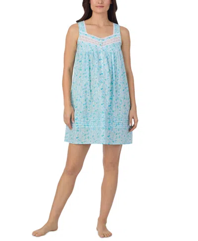 Eileen West Women's Cotton Sleeveless Short Chemise