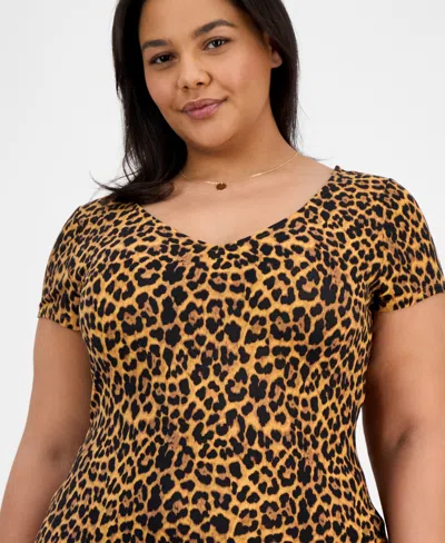 Derek Heart Trendy Plus Size V-neck Bodycon Maxi Dress