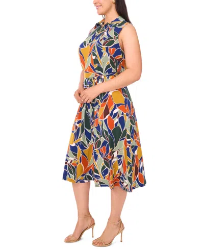Msk Plus Size Sleeveless Jersey Midi Dress