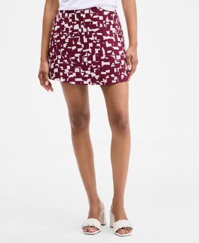 On 34th Women's Geo Puzzle Print A-line Mini Skirt, Exclusively At Macy's