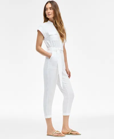 Inc International Concepts Women's Belted Cap-sleeve Jumpsuit, Exclusively At Macy's