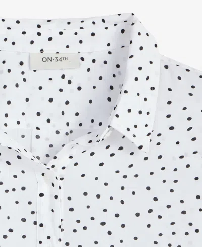 On 34th Women's Printed Silky Button-front Shirt, Exclusively At Macy's