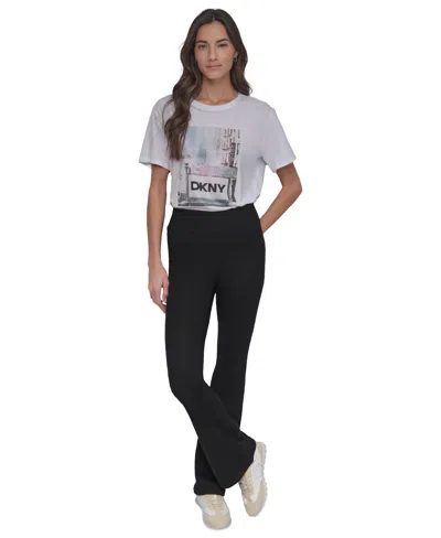 Dkny Jeans Petite High-rise Pull-on Flare Jeans