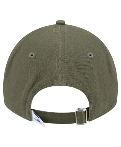 New Era Big Boys And Girls Olive Miami Dolphins Main 9twenty Adjustable Hat In Green