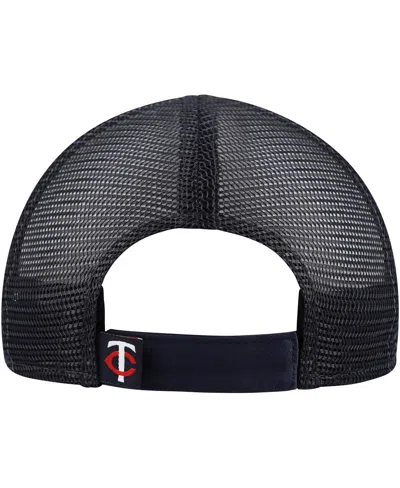 New Era Toddler White/navy Minnesota Twins Painted A-frame 9forty Trucker Adjustable Hat In Black