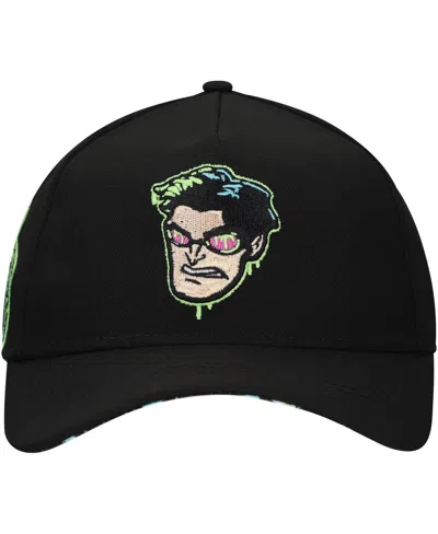 Lids Men's Black Spider-man Glow-in-the-dark Dr. Octopus Radioactive A-frameâ Adjustable Hat