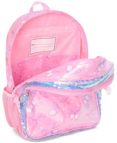 Inmocean Big Girls Butterfly Backpack, Keychain & Lunch Bag Set