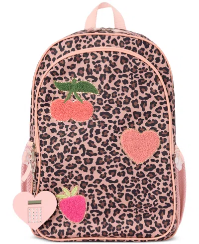 Inmocean Big Girls Cheetah And Patch Backpack, Keychain & Lunch Bag Set