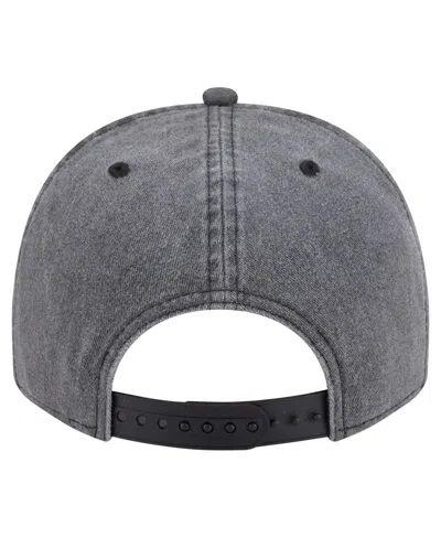 New Era Men's Charcoal Minnesota Wild Throwback Washed A-frame Pre-curved 9fifty Snapback Hat