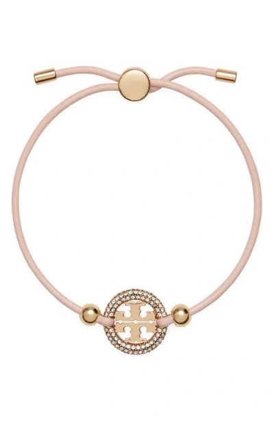 Tory Burch Miller Logo Medallion Slide Bracelet