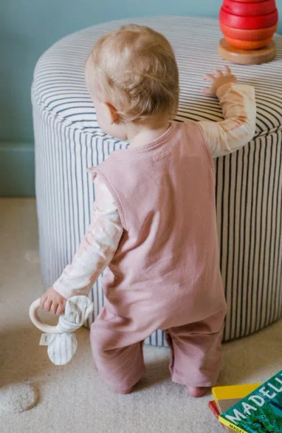 Pehr Organic Cotton French Terry Overalls In Pink