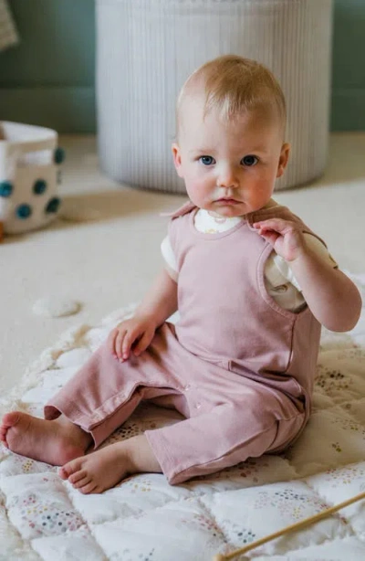 Pehr Organic Cotton French Terry Overalls In Pink