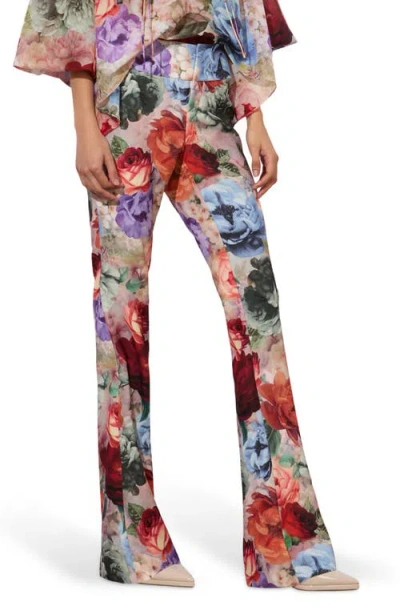 Alice And Olivia Alice + Olivia Olivia Floral Bootcut Crepe Pants