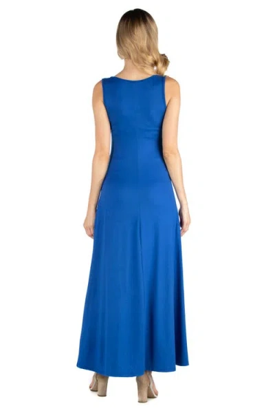 24seven Comfort Apparel Maternity Slim Fit A-line Sleeveless Maxi Dress
