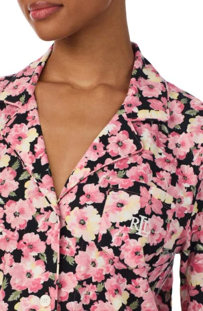 Ralph Lauren Lauren  Cotton Blend Floral Print Pajamas