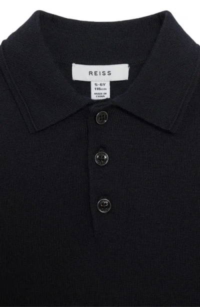 Reiss Trafford Long-sleeve Collared Wool Jumper 3-14 Years In Black