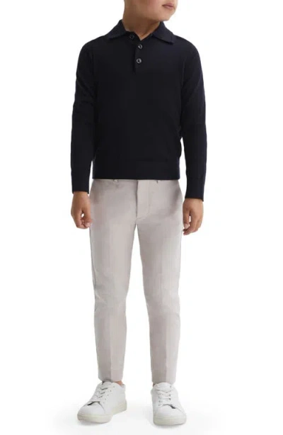 Reiss Trafford Long-sleeve Collared Wool Jumper 3-14 Years In Black
