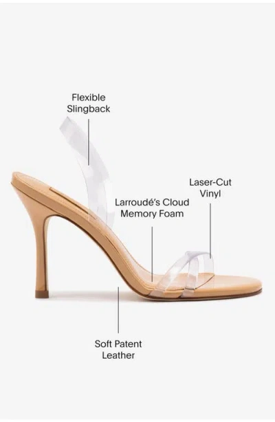 Larroude Larroudé Annie Sandal In Tan Leather And Vinyl