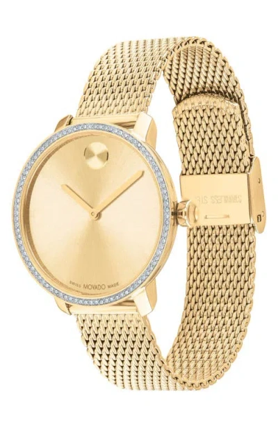 Movado Bold Museum Dot Mesh Strap Watch, 34mm