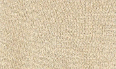Mango Lurex Knitted V-neck Top Gold In Neutral