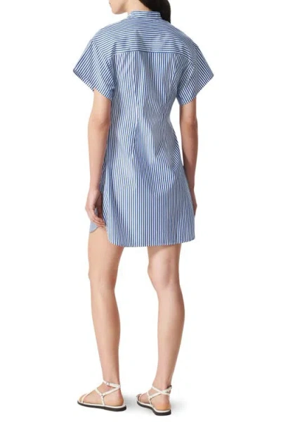 Rag & Bone Gretchen Stripe Poplin Shirtdress In Blue