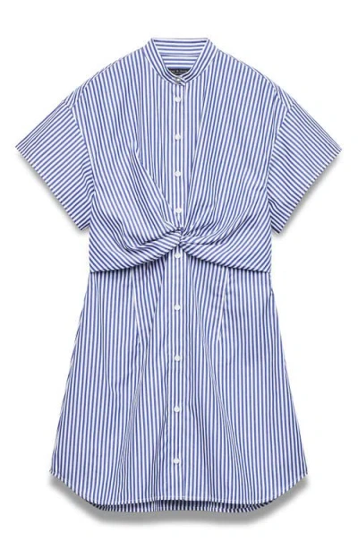 Rag & Bone Gretchen Stripe Poplin Shirtdress In Blue