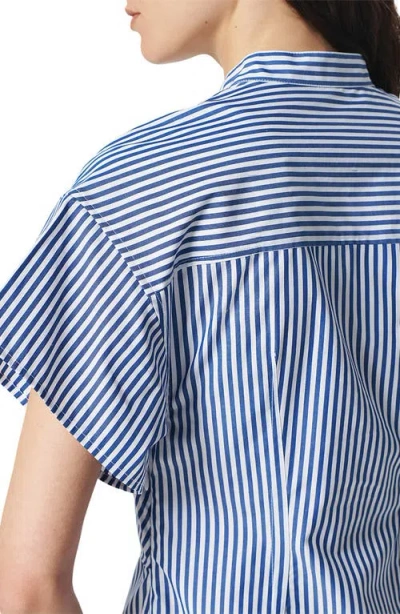 Rag & Bone Gretchen Stripe Poplin Shirtdress In Blue
