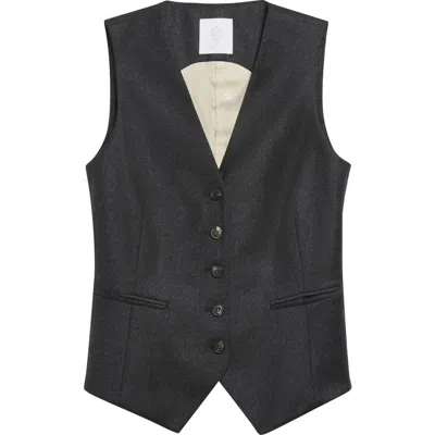 Eleventy Wool Blend Vest In Black