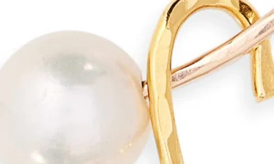 Ki-ele Floating Hearl & Pearl Bangle Bracelet
