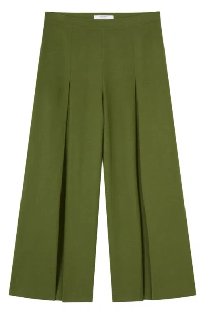 Lk Bennett Frances Colette Pleated Wide Leg Pants In Green